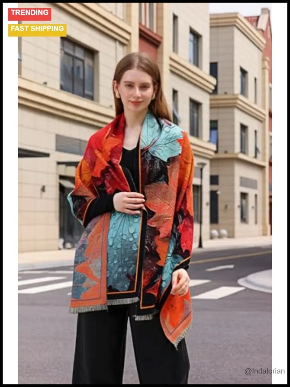 Handmade Embroidered Pashmina Shawl Wrap Thick Paisley Scarf